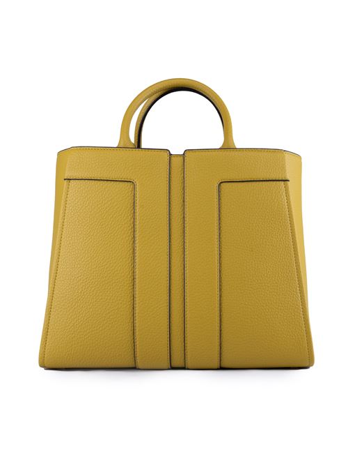 Borsa a mano media effetto pelle curry Elisabetta Franchi | BS07A51E2DC6